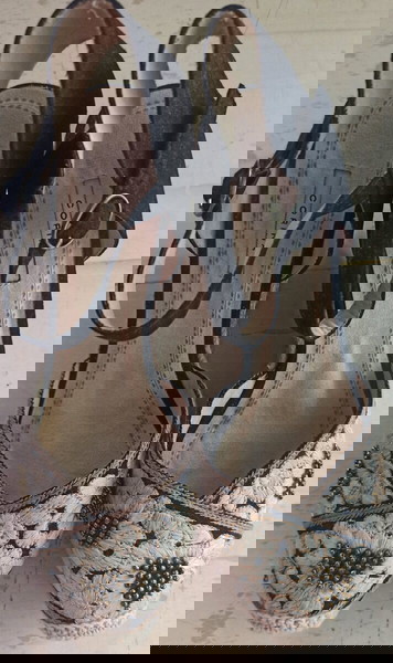 Corina εσπαντρίγιες μαύρο μπεζ με κέντημα ν.40