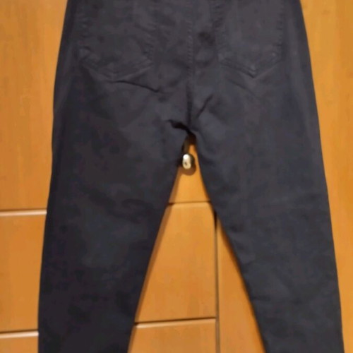 High-waisted jeans used, size M, black, H&M