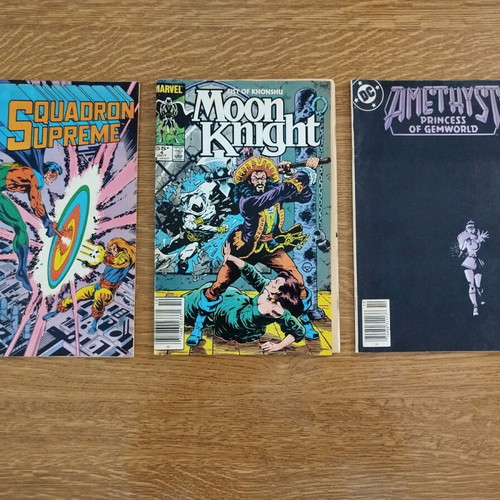 Comics used featuring Squadron Supreme, Moon Knight, Amethyst Princess