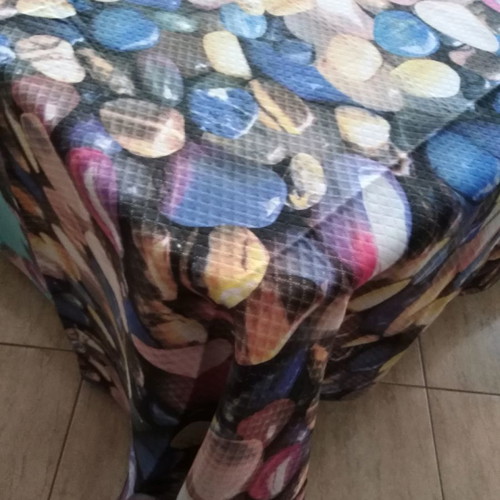 Italian summer blanket 2.50x2.60 decorated with pebbles