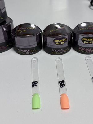 Brillbird gels new, hard gel, french gel, no file builder gel, tip glue gel