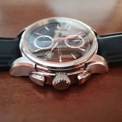 Hamilton Jazzmaster H326160 chronograph watch, silver