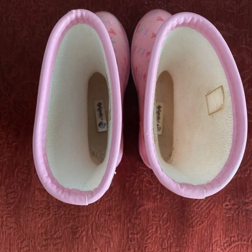 Pink galoshes like new, size 35, boots