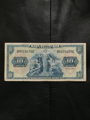 German banknote 10 Mark 1949 used