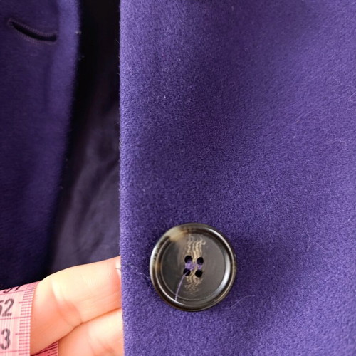 Sisley vintage wool coat, small size, purple