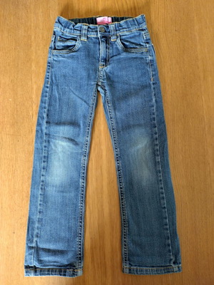 Girls' jeans like new, size 5-6 years, 110-116 cm, blue