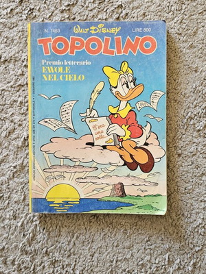 Topolino No. 1463 vintage comic magazine used, Italian Walt Disney