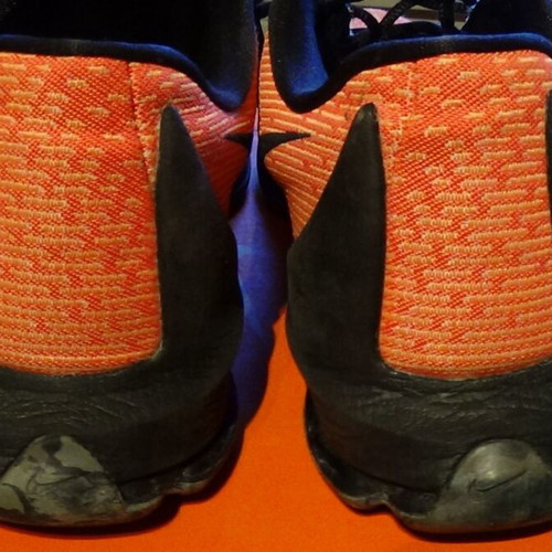 Nike KD 8 basketball shoes used, size 41, orange-black