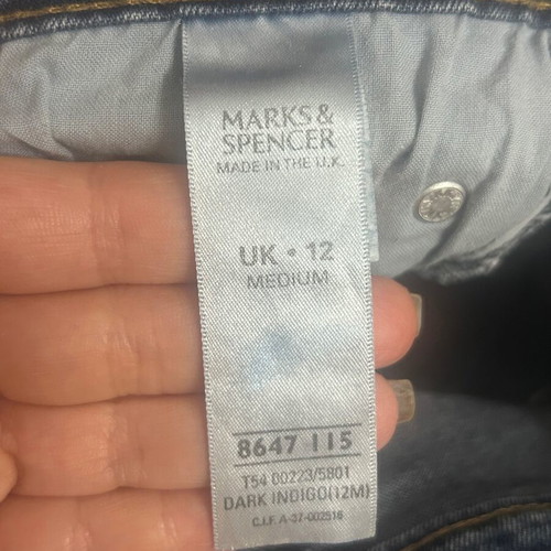 Marks & Spencer mom's jeans, dark indigo, size UK12 Medium
