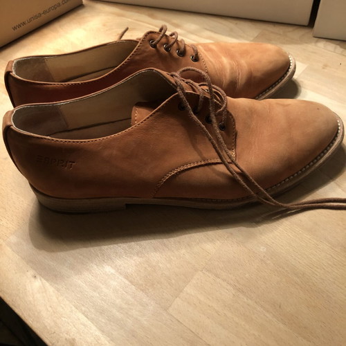 Esprit women's shoes used, soft leather size 37 light brown orange
