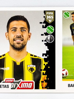 Panini FIFA 365 Tasos Bakasetas Sticker 2018-2019 Blue Back new