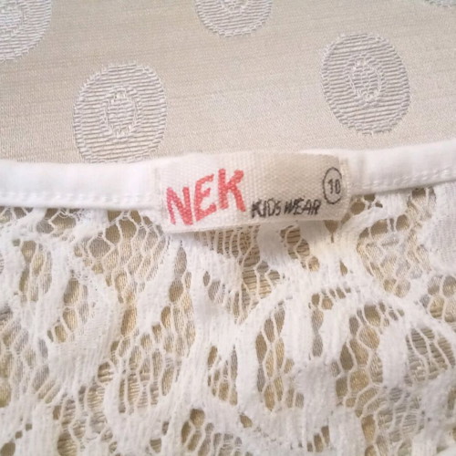 Nek Kids Wear long-sleeve kids shirt new, white, size 140 cm, age 10