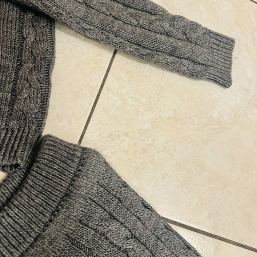 Women's knitted co-ord set 2 pieces used, grey anthracite