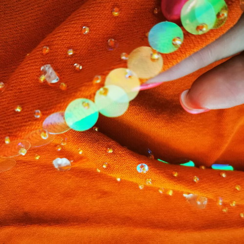julia Bergovich orange short jacket
