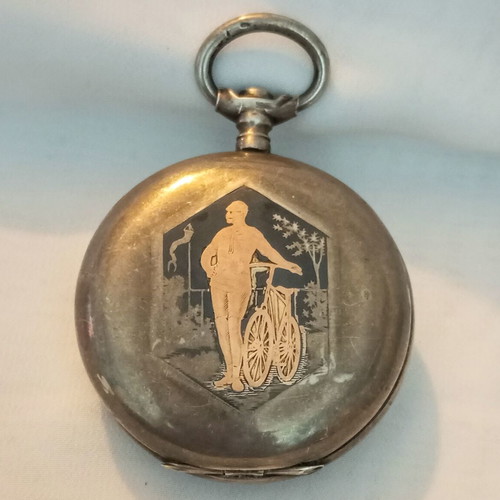 Silver case 800 for pocket watch like new, vintage, 39.3gr, 5cm diameter