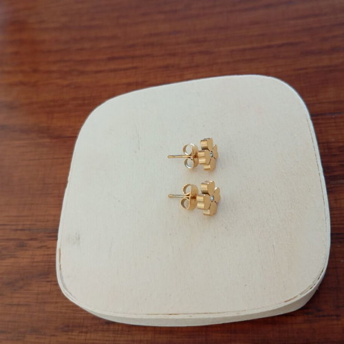 Earrings new, stainless steel, gold tone, hypoallergenic