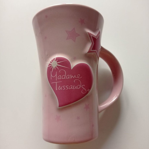 Large mug London Museum Madam Tussauds pink used