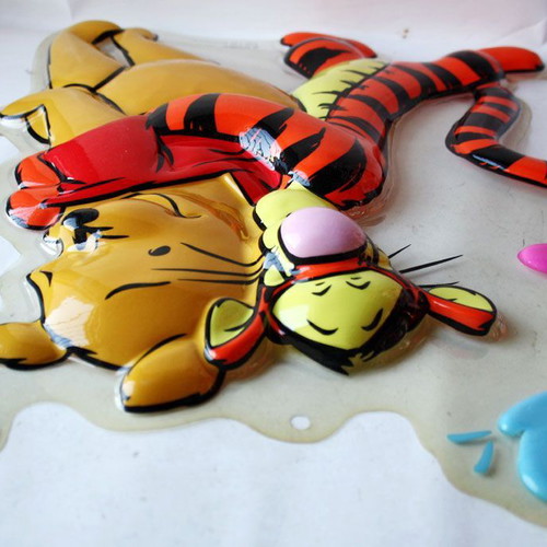 Winnie The Pooh & Tiger πλαστική διακοσμητική αφίσα τοίχου 45cm Disney καινούργιο