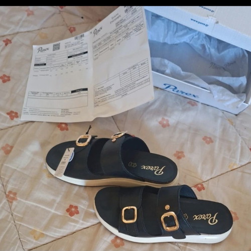 Parex sandals new size 38 black and white