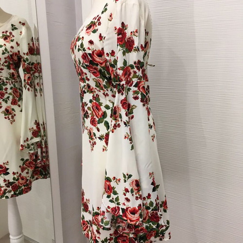 HM & Divided floral asymmetric dress like new, EU40