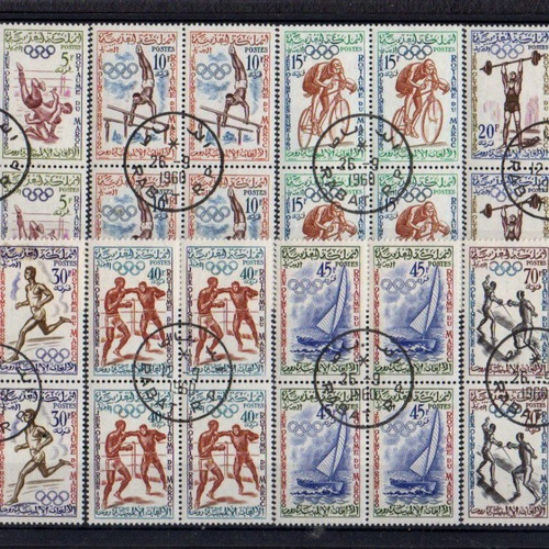 Olympics Rome 1960 Stamp Series Morocco sealed set