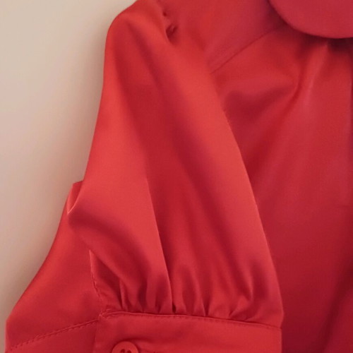 Satin shirt size L new, red, polyester