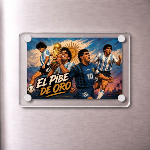 Maradona Legacy World Cup Acrylic Fridge Magnet new