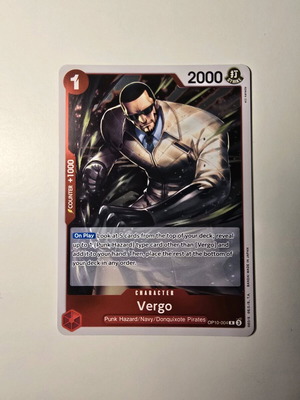 Vergo One Piece Card Game OP10-004 като нов, рядък
