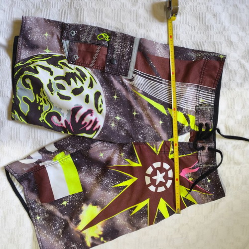 Quiksilver swim shorts used, size 30, multicolor