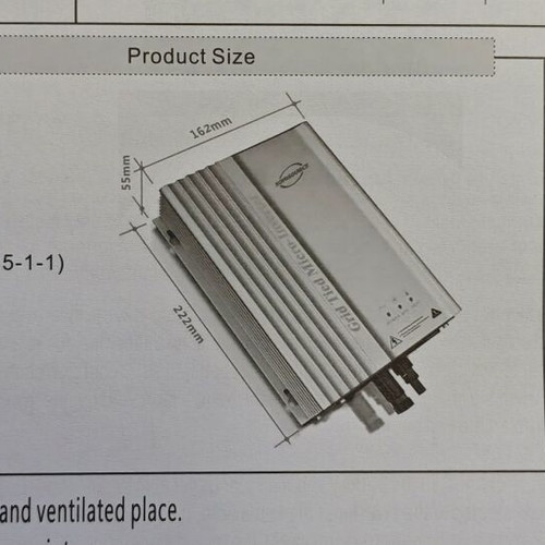 500Watt 24V Solar Micro Inverter Pure Sine Wave MPPT DC26V-45V to AC230V