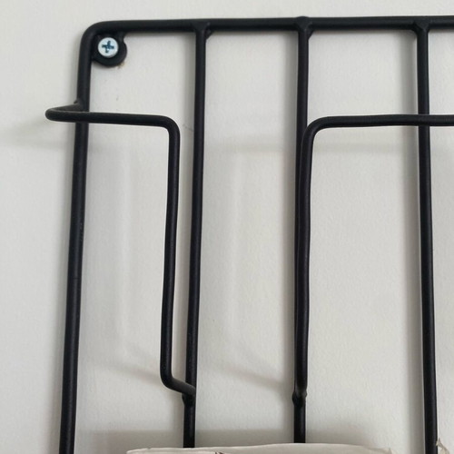 Metal wall magazine holder new, black color