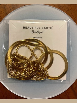 Αλυσίδα herringbone χρυσή καινούργια από Beautiful Earth Boutique