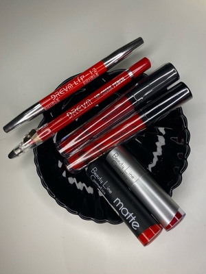 Total Red makeup products new with 2 lipsticks, lipgloss and lip pencils