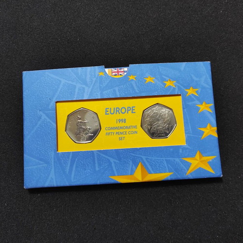 United Kingdom 1998 Fifty Pence Commemorative Coin Set Brilliant Uncirculated