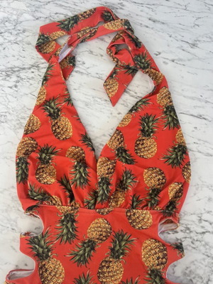 Pinneaple μαγιό ASOS σαν καινούργιο, μέγεθος S, πορτοκαλί