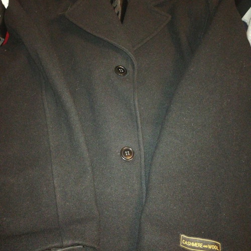Cashmere coat black size 58 new