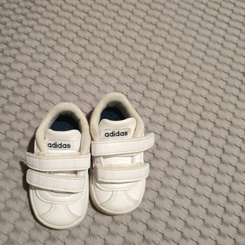 Adidas baby shoes size 18 with bibs and headband set
