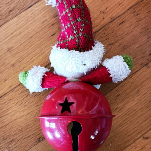 Santa Claus ornament 20cm like new with metal bell