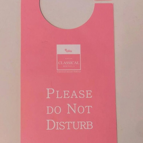 Collectible door card "Please Do Not Disturb" used, King George hotel