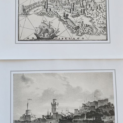 Collection of 12 Famous Rhodes Engravings like new, full set