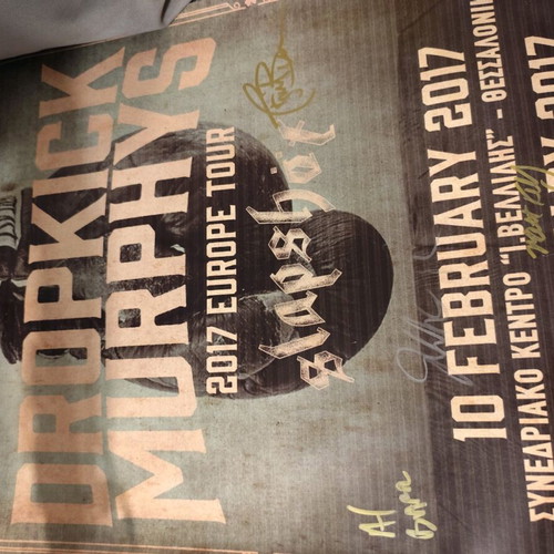 Dropkick Murphys poster signed, 50x70, like new