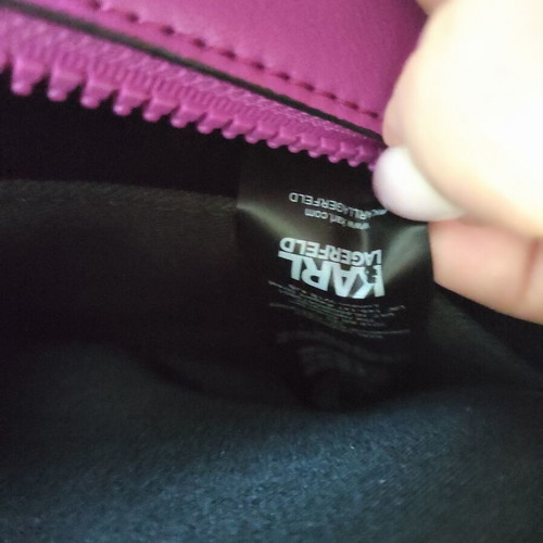 Karl Lagerfeld shoulder bag like new, purple, synthetic leather