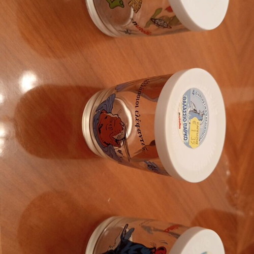 Nutella Ferrero collectible glasses vintage set of 3 like new