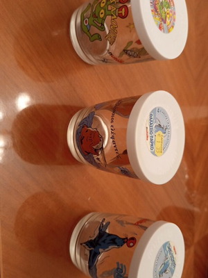 Nutella Ferrero collectible glasses vintage set of 3 like new