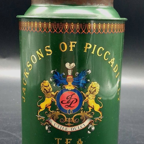 Jacksons of Piccadilly vintage metal tea tin