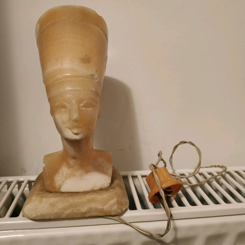 Nefertiti Queen statue used onyx with internal lighting