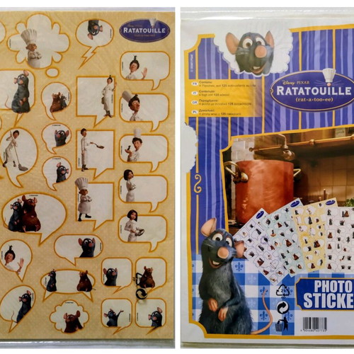 Ratatouille Disney/Pixar 125 photo stickers set new