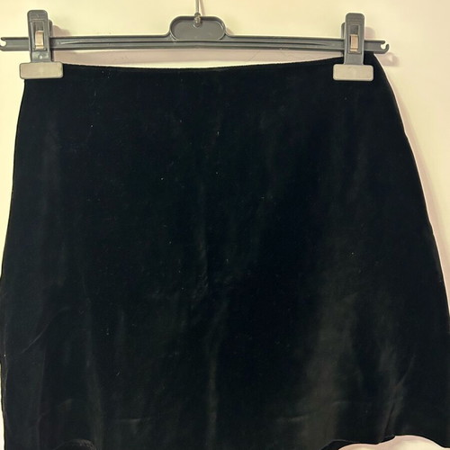 Velvet handmade skirt used, black, size S
