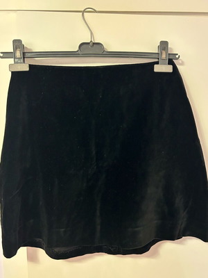 Velvet handmade skirt used, black, size S