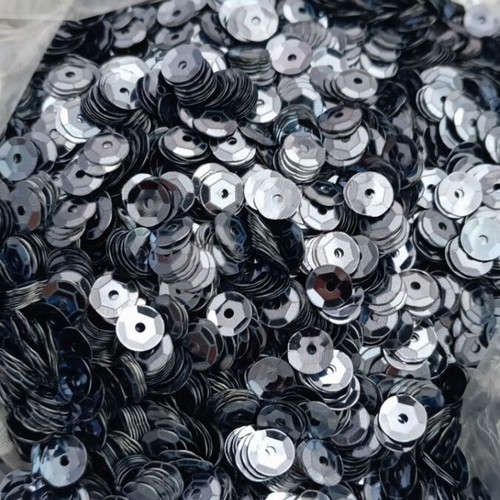 Sequins or paillettes anthracite 6mm 50g new